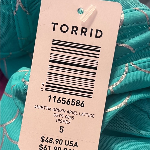 Torrid Ariel Mermaid Bikini Set 5x - Picture 3 of 3